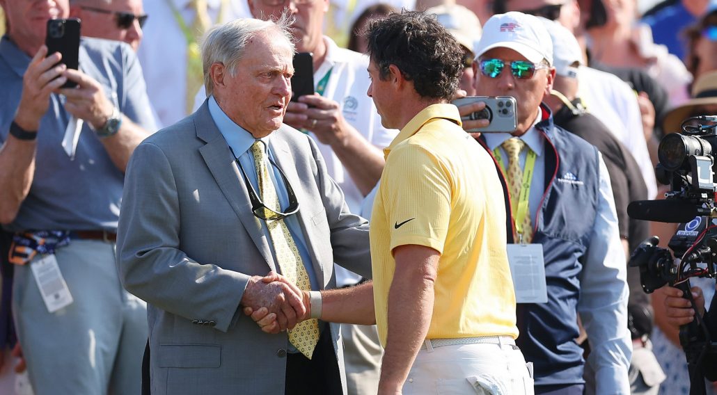 Jack Nicklaus Rory Mcllroy 28 May 25 Micheal Reaves Getty Images