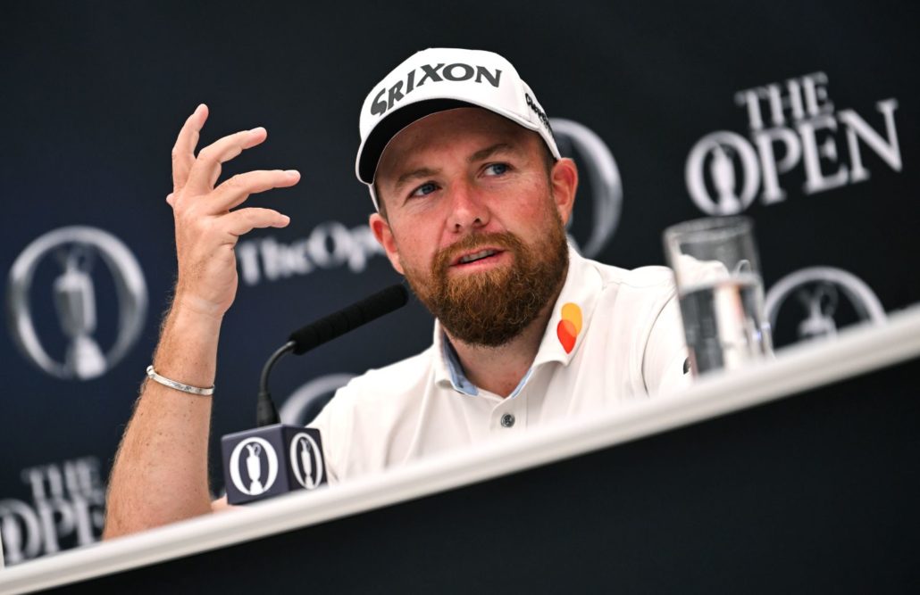 Shane Lowry of Ireland during a media conference at Royal Portrush Golf Club in Portrush, Antrim, ahead of The 153rd Open Championship. (Photo By Ramsey Cardy/Sportsfile via Getty Images)