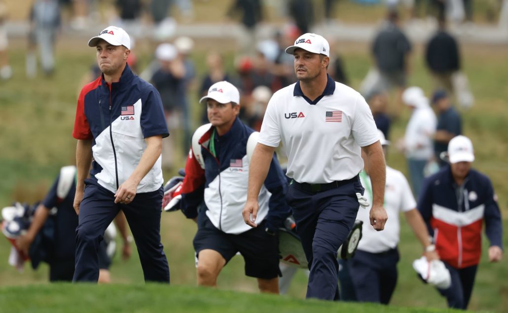 Bryson DeChambeau Justin Thomas 25 Sep 2025 Harry How Getty Images