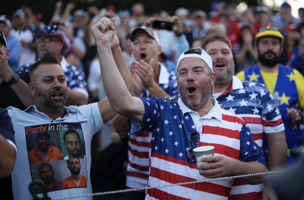 US Ryder Cup fans 27 September 2025 Carl Recine Getty Images