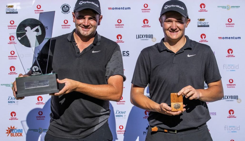 Casey Jarvis caddie Conrad Loubser