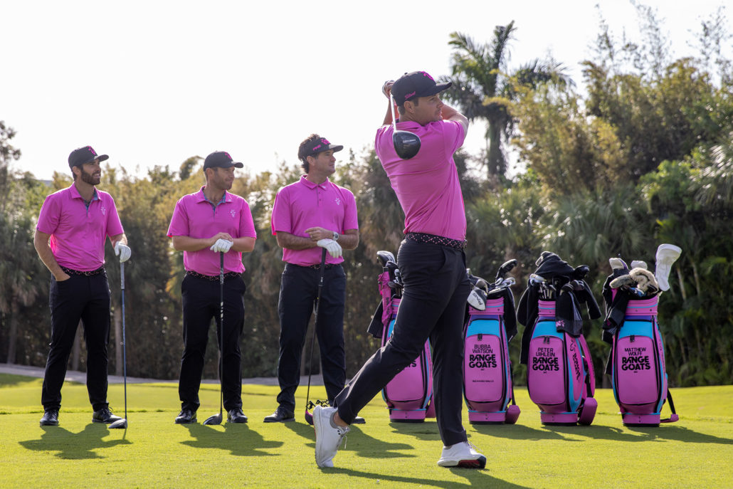Peter Uihlein of RangeGoats GC hits his shot during LIV Golf Media Week at Dutchman’s Pipe Golf Club on Wednesday, January 08, 2025 in West Palm Beach, Florida. (Photo by Mike Stobe/LIV Golf)